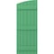 Ekena Millwork Americraft 6-Board (3 Batten) Wood Joined Board-n-Batten Shutters w/Ellipt Top, ARW401BE621X77LPH, PR ARW401BE621X77LPH - alternate 4